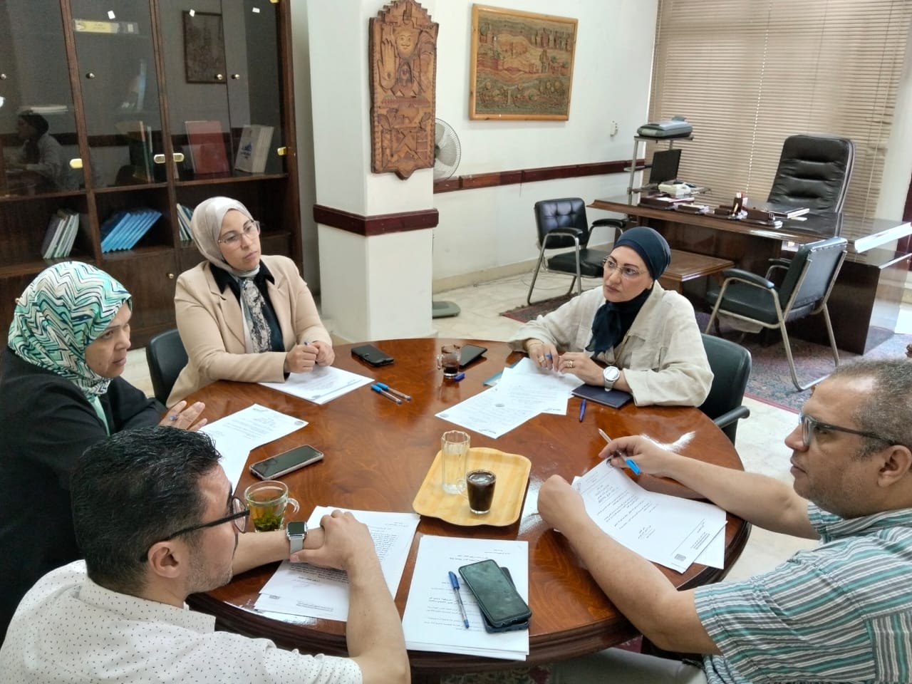 اجتماع مع مديري مراكز ووحدات المركز الرئيسيي للأداء المؤسسي 14/7/2026